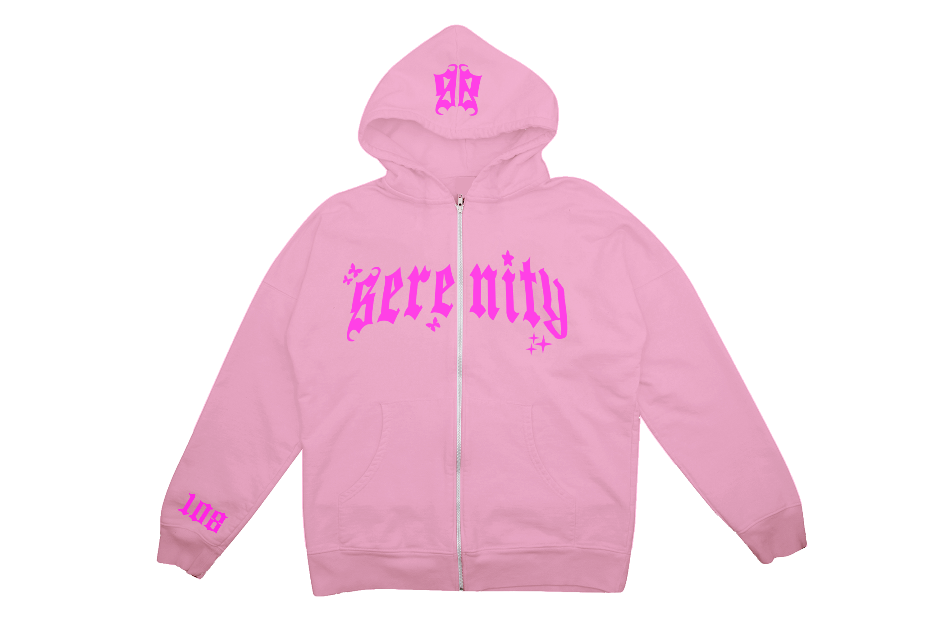 "Find Peace" Zip-up - Pink