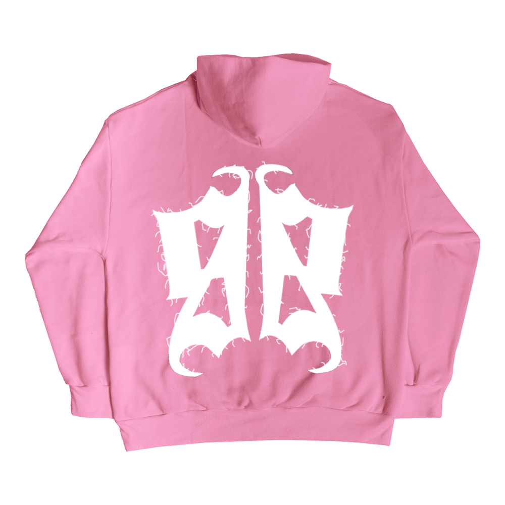 Distressed Serenity Find Peace Zip-up - Pink