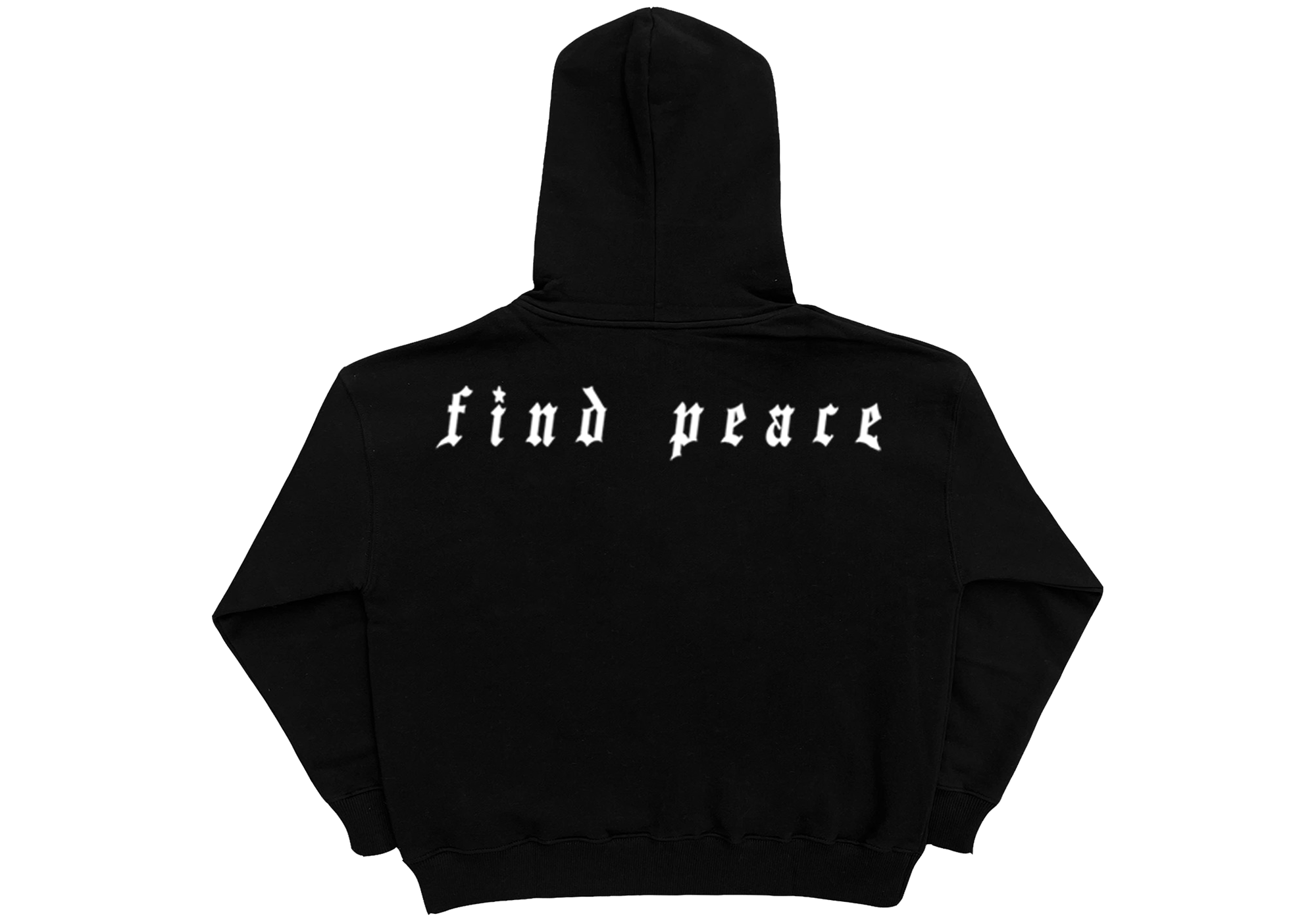 "Find Peace" Zipup - Black